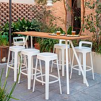 Contemporary high bar table B-AROUNDirokosteel baseround