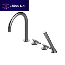 Double-handle bathtub mixer tap E-11469-LM57Bdeck mountedchromed metalbathroom