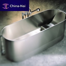 Oval bathtub NEO-TUB : 8970free-standingstainless steel