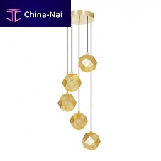Contemporary chandelier ETCH MINI : ETSMCH01BEUbrasscommercialwith globes