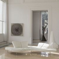 Semicircular sofa Flaporiginal designfabricleather