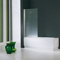 Swing bath screen AURORA 1reversibletempered glass1 panel