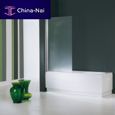 Swing bath screen AURORA 1reversibletempered glass1 panel