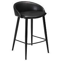Traditional bar stool DUALleathervelvetsteel base
