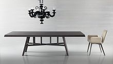 Contemporary table LAGOONoakwalnutrectangular
