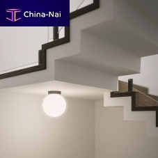 Contemporary ceiling light ASTEROIDE sphericalblown glasschrome