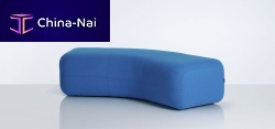Contemporary bench BENDleathermodular