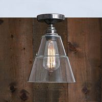 Contemporary ceiling light RIGALE glassbrasshalogen