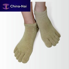 Copper yarn antimicrobial socks Toe Ankle