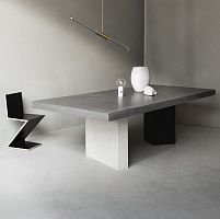 Contemporary dining table EUCLIDEmetalconcretecomposite