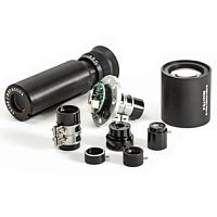 Fixed-focus objective lens for process monitoring