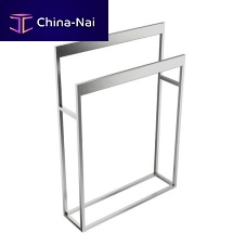 2-bar towel rack 500x850x160 mmfloor-standingbrushed stainless steelblack