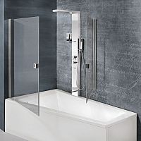 Rectangular bathtub-shower combination ERA BOX built-infree-standingfor homes