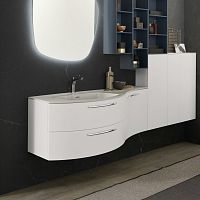 Wall-hung washbasin cabinet C008woodencontemporarywith drawers