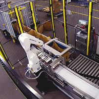 Pick-and-place case packer roboticjarfor cans
