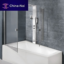 Rectangular bathtub-shower combination ERA BOX built-infree-standingfor homes