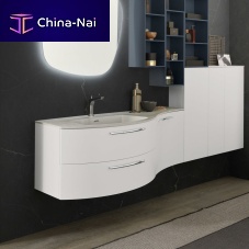 Wall-hung washbasin cabinet C008woodencontemporarywith drawers