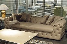 Chesterfield sofa BOAleathergraybrown