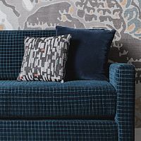 Upholstery fabric 4261 SMALTIgeometric patternvelvetacrylic