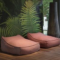 Design pouf WEST CAYfabricwoodenrectangular