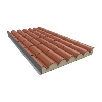 Roof sandwich panel 2 galvanized steel facesinsulating corePolyisocyanurate PIR core