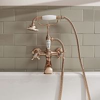 Double-handle bathtub mixer tap FI116ORRwall-mountedmetalbathroom