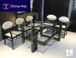 Contemporary table IOSglassrectangular
