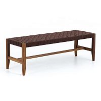 Contemporary bench DANTONAwoodencottonwithout backrest