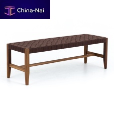 Contemporary bench DANTONAwoodencottonwithout backrest