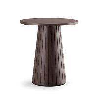 Contemporary table CORDOBA 082 H75 Twoodwooden baseround