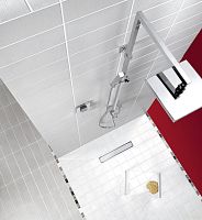 Stainless steel linear shower drain VENISIO SLIM : 30721025 / 30721028 / 30721031platinumABSmesh