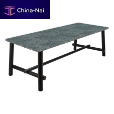 Contemporary table Mikado TBrecycled plasticwooden baserectangular