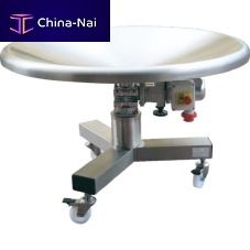 Accumulating table for the packaging industry