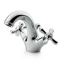 Double-handle washbasin mixer tap 173757countertopchrome-plated brassbathroom