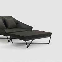 Contemporary ottoman SELFfabricupholsteredoutdoor