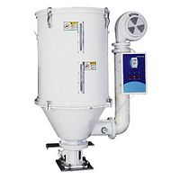 Feed hopper for plasticsfor pelletswith dryer