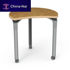 Contemporary table PLATEAU SERIES SEMI-SHAPE HOOPsteelaluminumhigh-pressure laminate