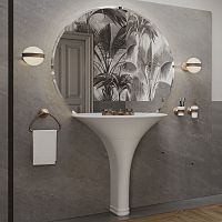 Contemporary wall light KALOSindoorbrassfrosted glass