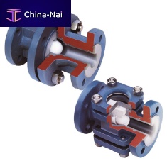 Ball check valve ARV2 flangePTFE-linedhigh-temperature