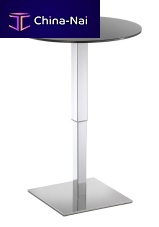 Contemporary table HALIFAXmetalroundadjustable-height