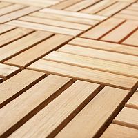 Wooden grating for exterior flooring