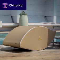 Contemporary pouf Fitness Eyefabricleathervinyl