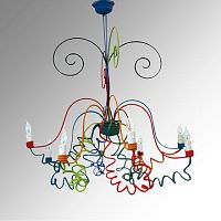 Original design chandelier DIABOLOironfabriccomposite
