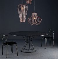 Contemporary table CIRCUSglassporcelain stonewarepainted steel base