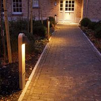 Garden bollard light BEAMYcontemporarymetalteak