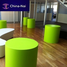 Contemporary pouf RONDO 03fabricleathercoated foam