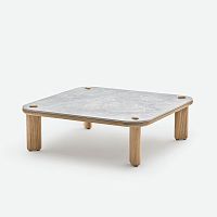 Contemporary coffee table KNOPPIE SMALLDekton®iroko basesquare