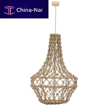 Contemporary chandelier EMYmetalfabric1 light