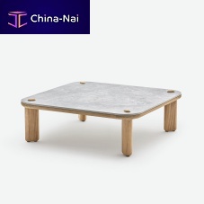 Contemporary coffee table KNOPPIE SMALLDekton®iroko basesquare