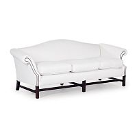 Traditional sofa CHIPPENDALE fabricwhite3-seater